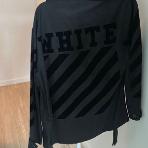 Off white flock printing shirt/jacket